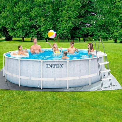 Intex Prism Frame Round Pool Chevron Set 4.88m