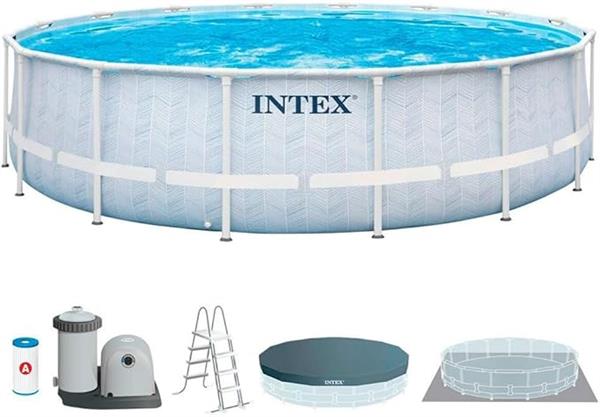 Intex Prism Frame Round Pool Chevron Set 4.88m