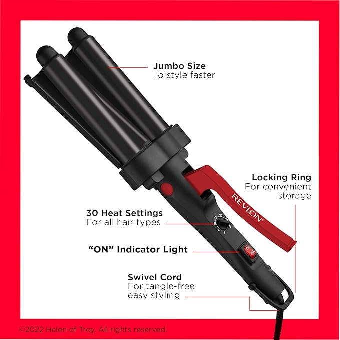 Revlon Wave Master Jumbo Barrel Waver 30 Settings