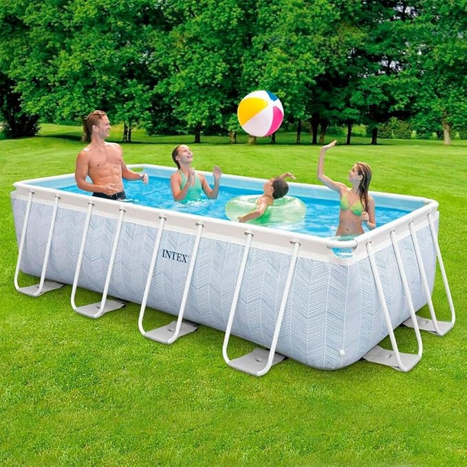 Intex Prism Frame Rect Pool Set 4.0x2.0m Chevron