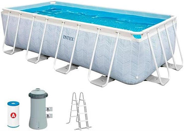 Intex Prism Frame Rect Pool Set 4.0x2.0m Chevron