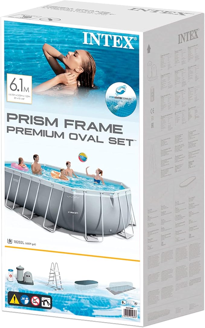 Intex Prism Frame Oval Pool Set 6.10m