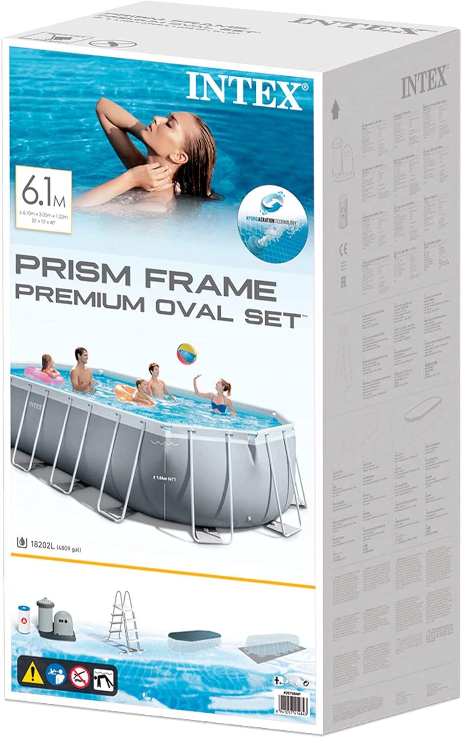 Intex Prism Frame Oval Pool Set 6.10m