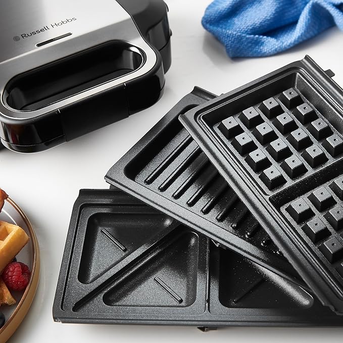 Russell Hobbs 3-in-1 Sandwich Waffle Panini Maker 750W