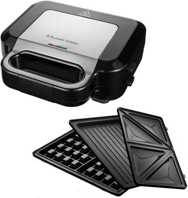Russell Hobbs 3-in-1 Sandwich Waffle Panini Maker 750W