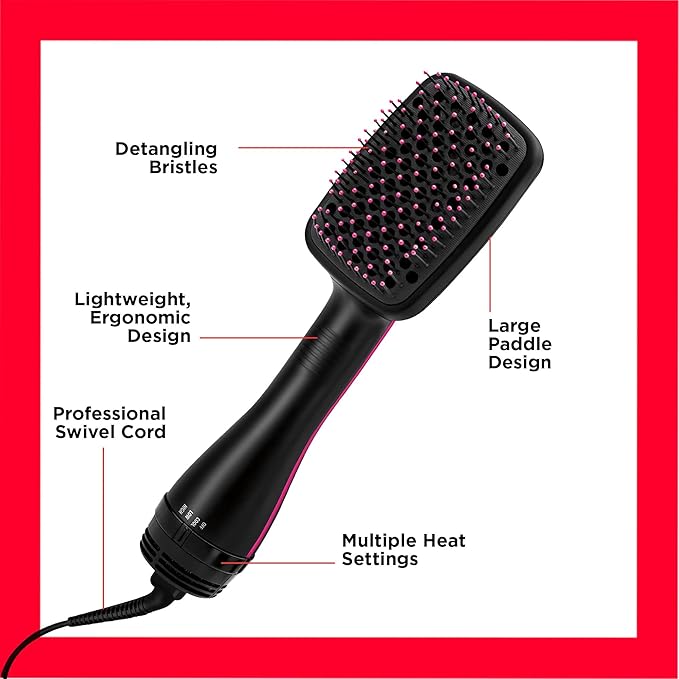 Revlon One Step Hair Dryer & Paddle Styler 2 Heat Ionic
