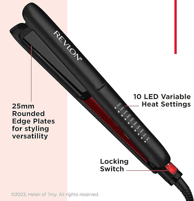 Revlon SmoothStay Straightener 25mm Ceramic Coconut Oil