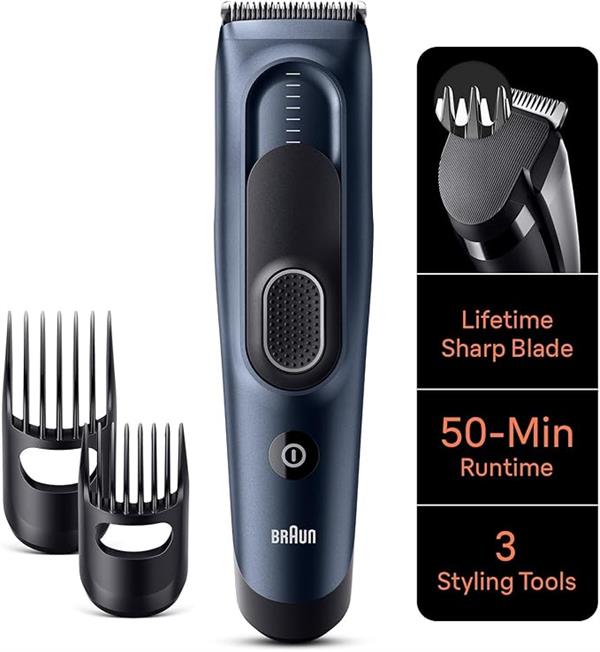 Braun Hair Clipper HC5 17 Lengths Memory Lock