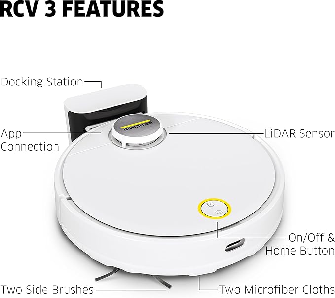 Karcher Robot Vacuum Cleaner RCV 3 2500Pa Mopping
