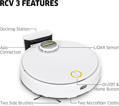 Karcher Robot Vacuum Cleaner RCV 3 2500Pa Mopping