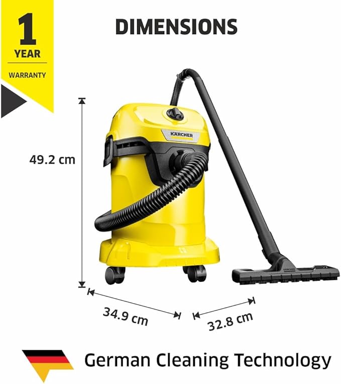 Karcher Wet & Dry Vacuum WD 3 17L SS 1000W