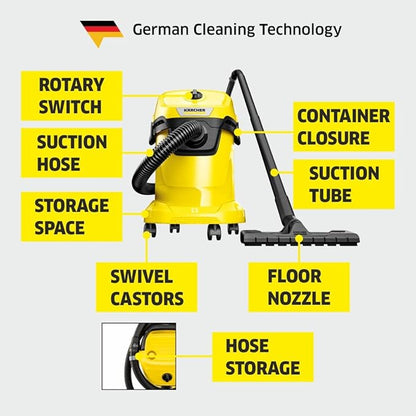 Karcher Wet & Dry Vacuum WD 3 17L SS 1000W