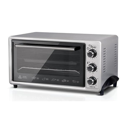 Luxell Electric Oven 50L Black Rotisserie Fan