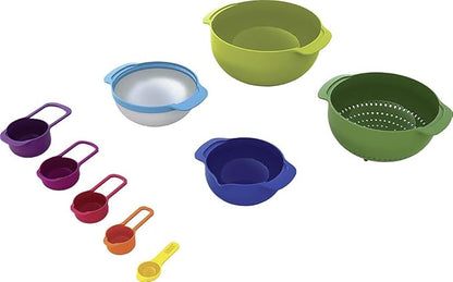 Joseph Joseph Nest Food Prep Set 9PC Mixing Bowls Colander