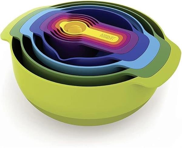 Joseph Joseph Nest Food Prep Set 9PC Mixing Bowls Colander