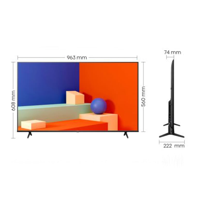 Hisense 43 Inch VIDAA Smart TV 4K Dolby Vision Direct Array