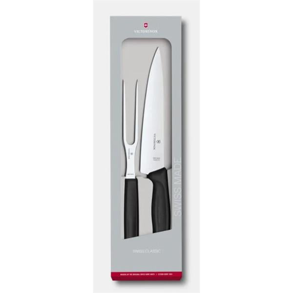 Victorinox Carving Set 2PC Fork & Knife Black