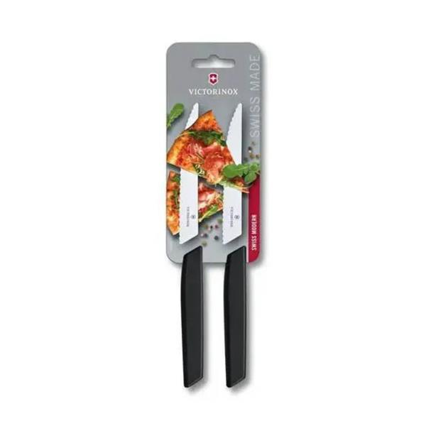 Victorinox Steak Knife Set 2PC Wavy Black