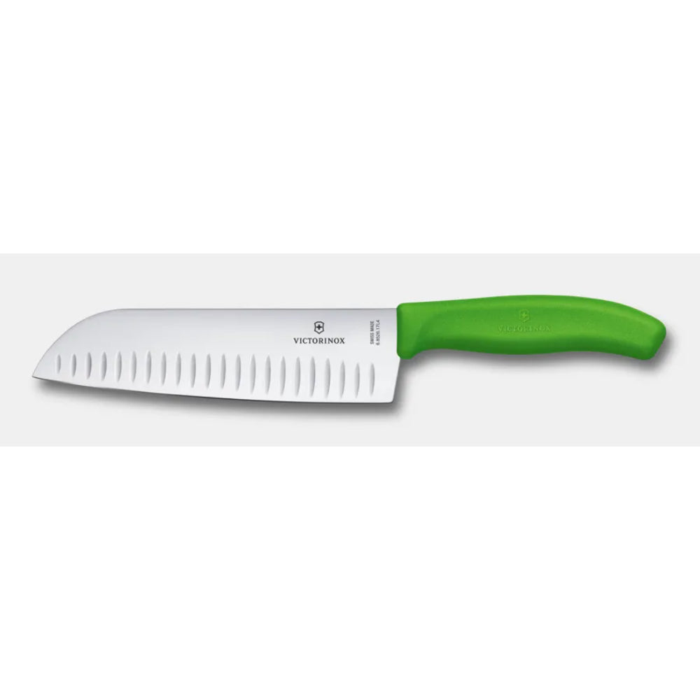 Victorinox Santoku Knife Fluted Green