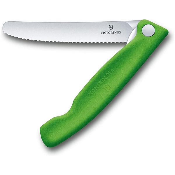 Victorinox Folding Paring Knife Wavy Green