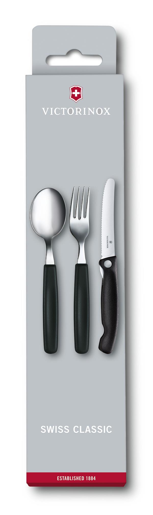 Victorinox Paring Knife Set 3PC with Case Black