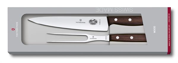 Victorinox Carving Set 2PC Fork & Knife Wood