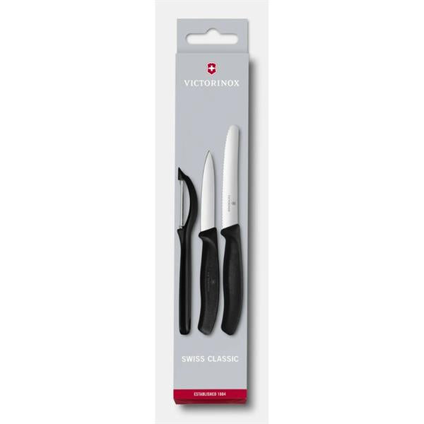 Victorinox Paring Knife & Peeler Set 3PC Black