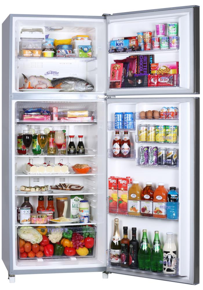 Walton Two-Chamber Refrigerator 370L No Frost Inverter Glass