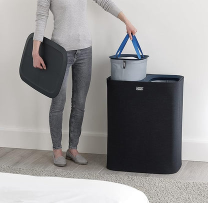 Joseph Joseph Tota Laundry Basket 90L 3 Compartment Black