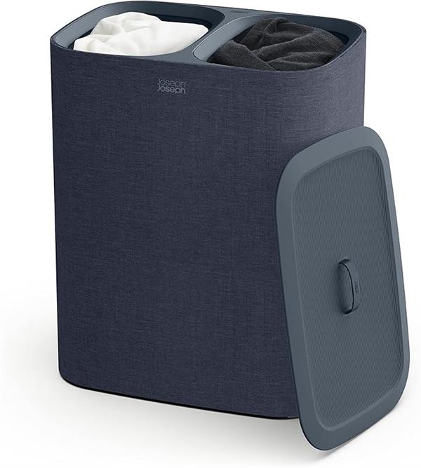 Joseph Joseph Tota Laundry Basket 90L 3 Compartment Black