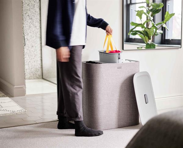 Joseph Joseph Tota Trio Laundry Basket 90L 3 Compartment Grey