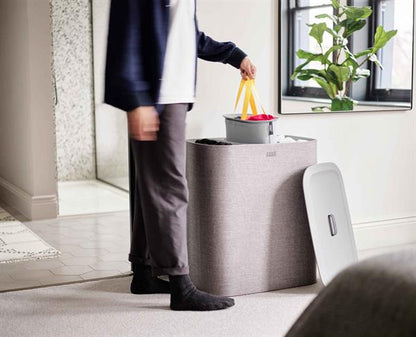 Joseph Joseph Tota Trio Laundry Basket 90L 3 Compartment Grey