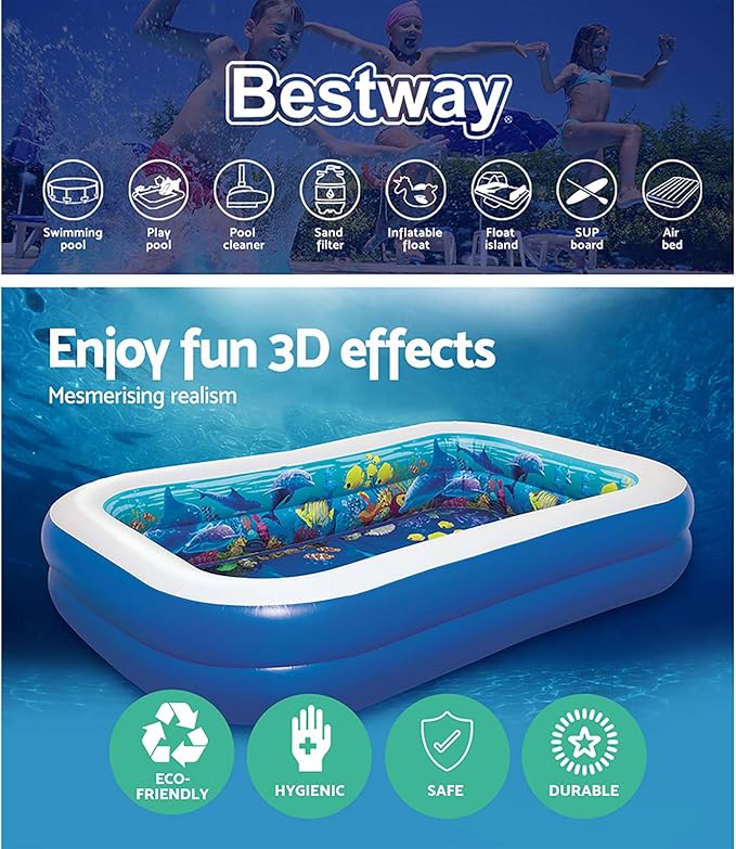Bestway 3D Undersea Adventure Pool 778L with Goggles