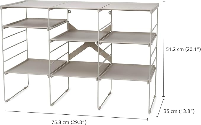 Joseph Joseph Level Adjustable Shoe Rack Organizer 12 Pairs