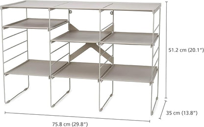 Joseph Joseph Level Adjustable Shoe Rack Organizer 12 Pairs