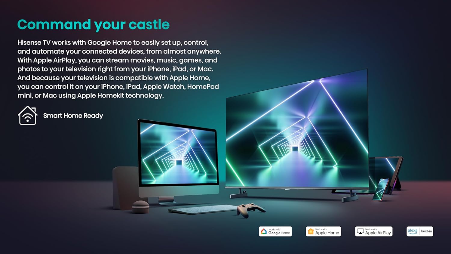 Hisense 55 Inch 4K QLED Smart TV VIDAA Dolby Atmos