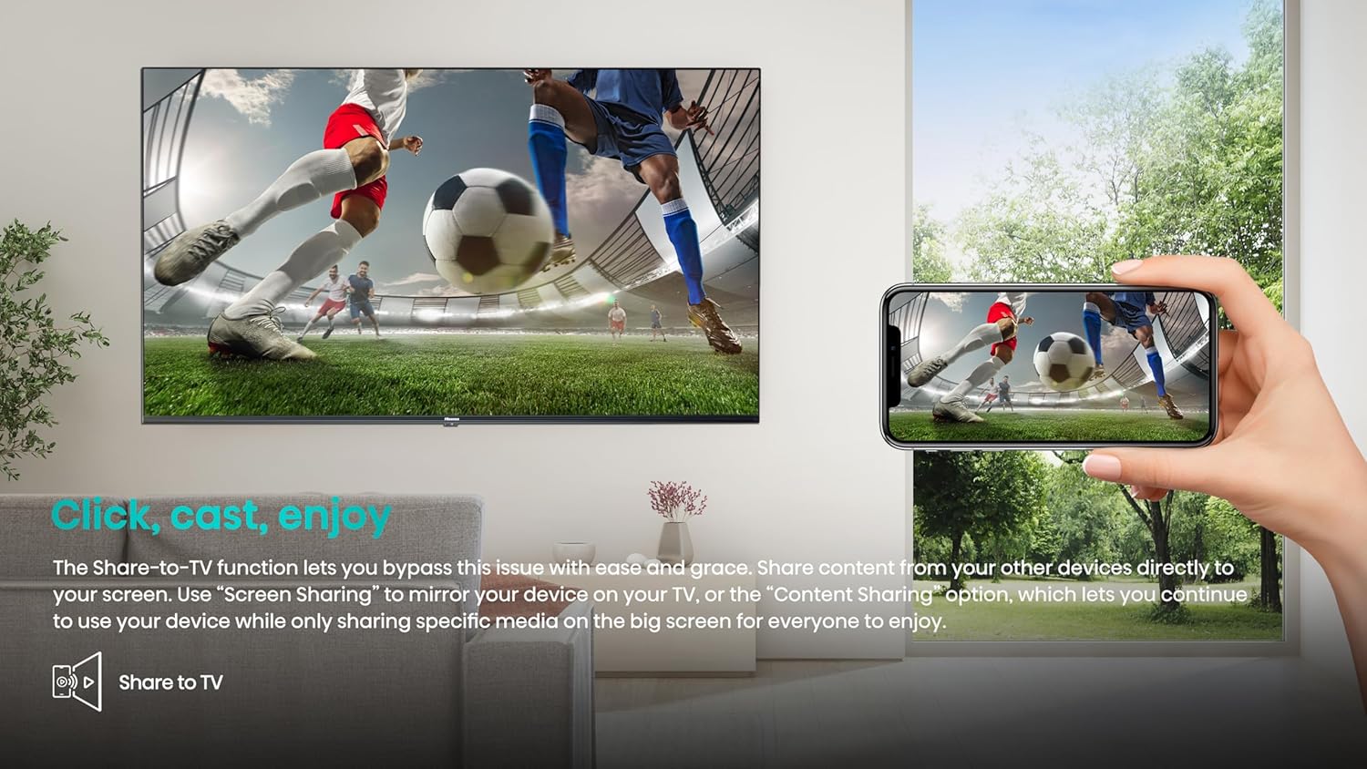 Hisense 55 Inch 4K QLED Smart TV VIDAA Dolby Atmos