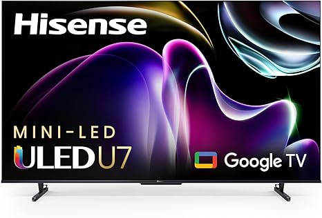 Hisense 55 Inch U7K Mini-LED ULED 4K Google TV 144Hz