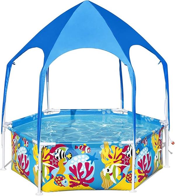 Bestway Power Steel Splash-in-Shade Play Pool