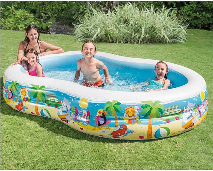 Intex Seashore Rectangular Inflatable Pool 2.62m