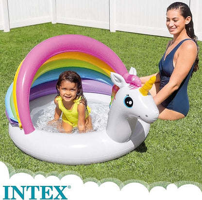 Intex Unicorn Inflatable Baby Pool with Sprayer