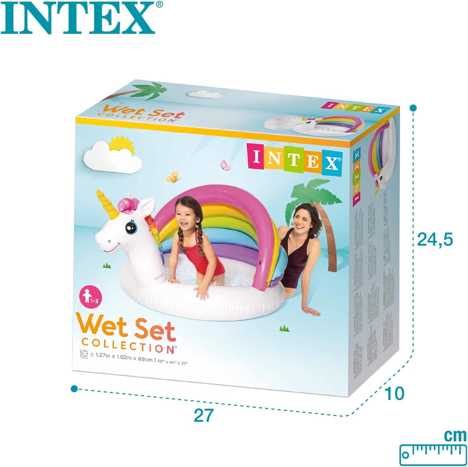 Intex Unicorn Inflatable Baby Pool with Sprayer