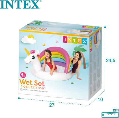 Intex Unicorn Inflatable Baby Pool with Sprayer