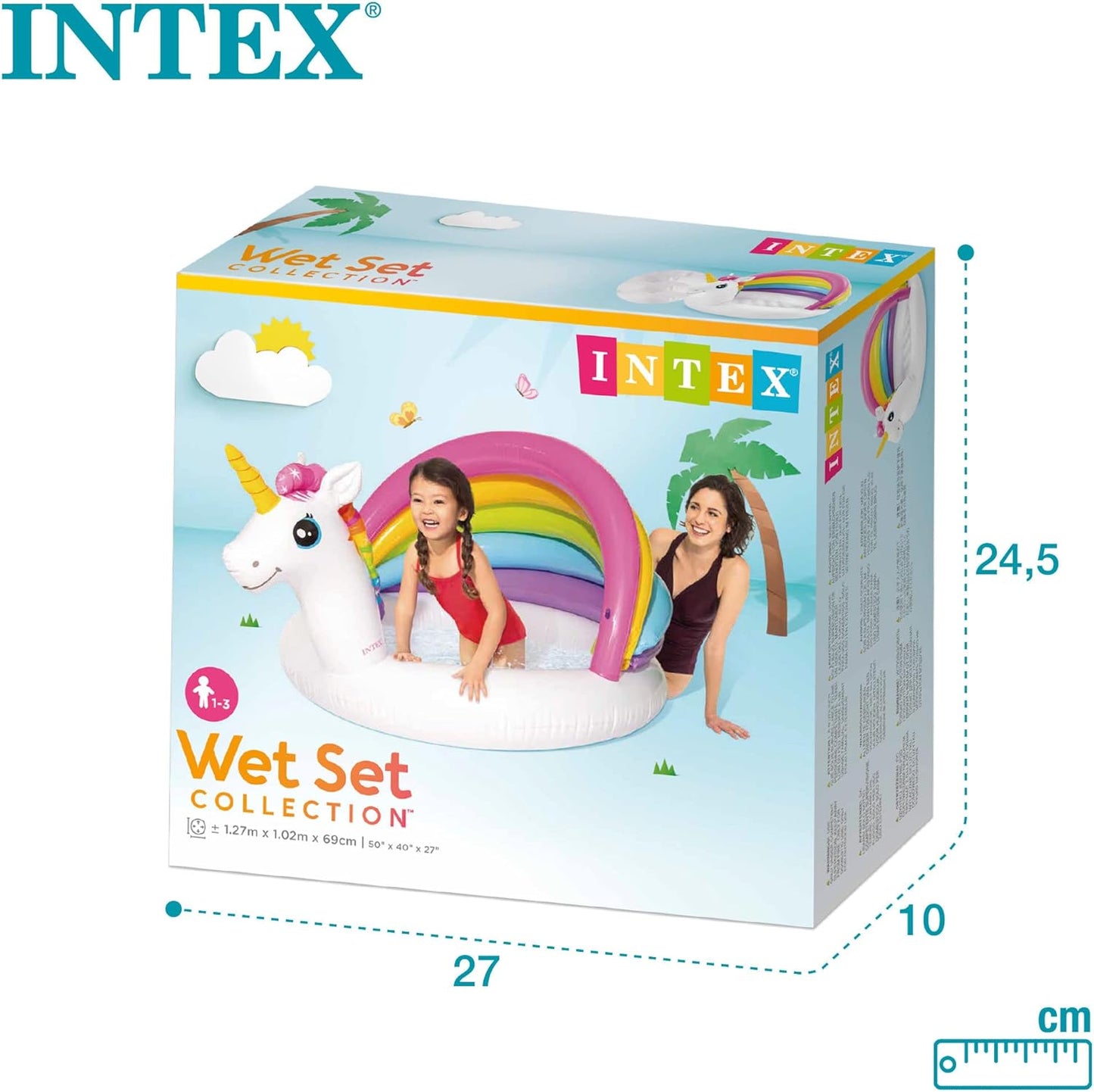 Intex Unicorn Inflatable Baby Pool with Sprayer