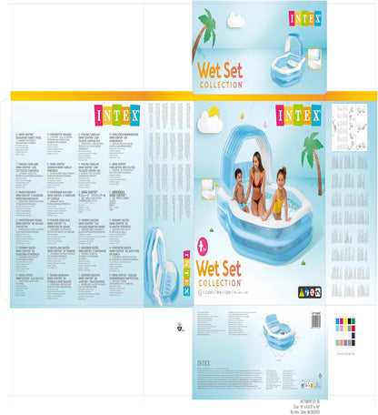Intex Sunshade Family Inflatable Pool with Canopy