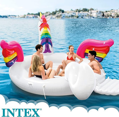 Intex Giant Unicorn Party Island Float 4-Person