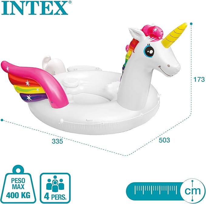 Intex Giant Unicorn Party Island Float 4-Person