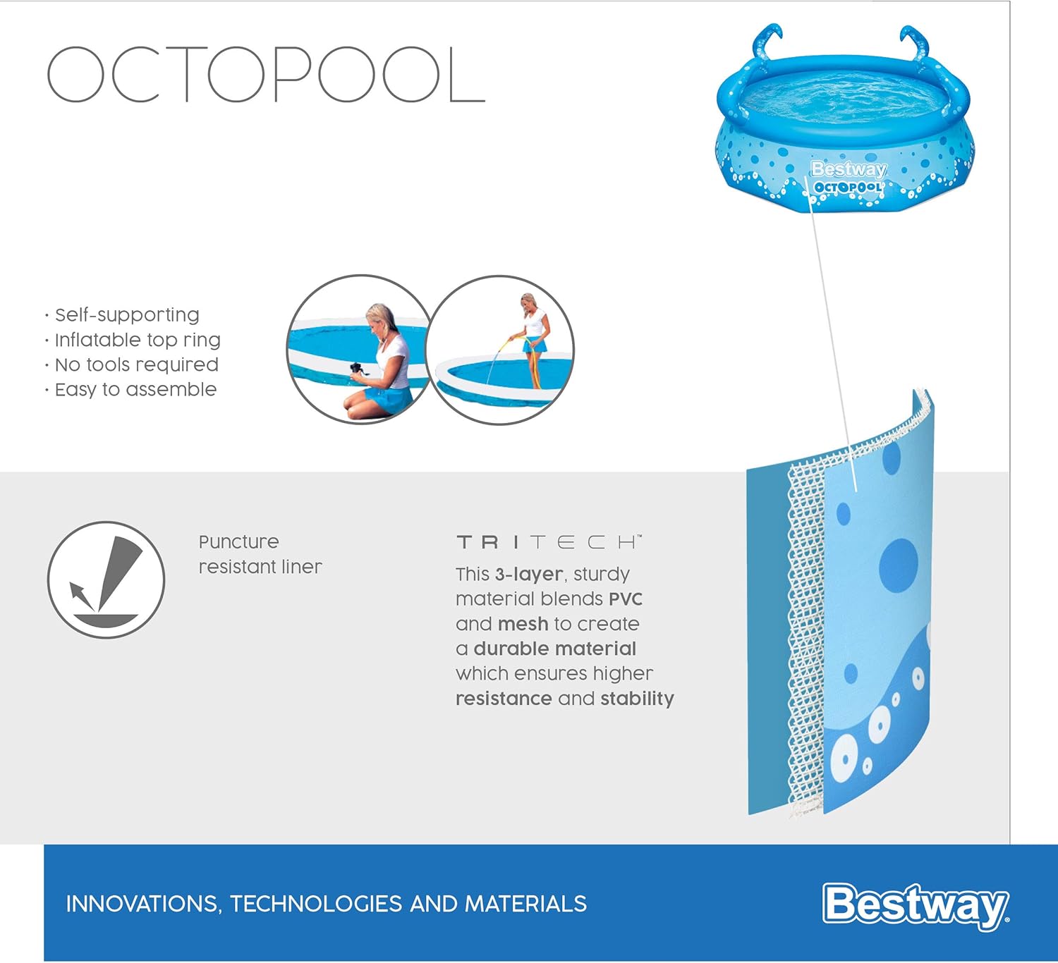 Bestway OctoPool Kids Pool 2.74m with Sprayers