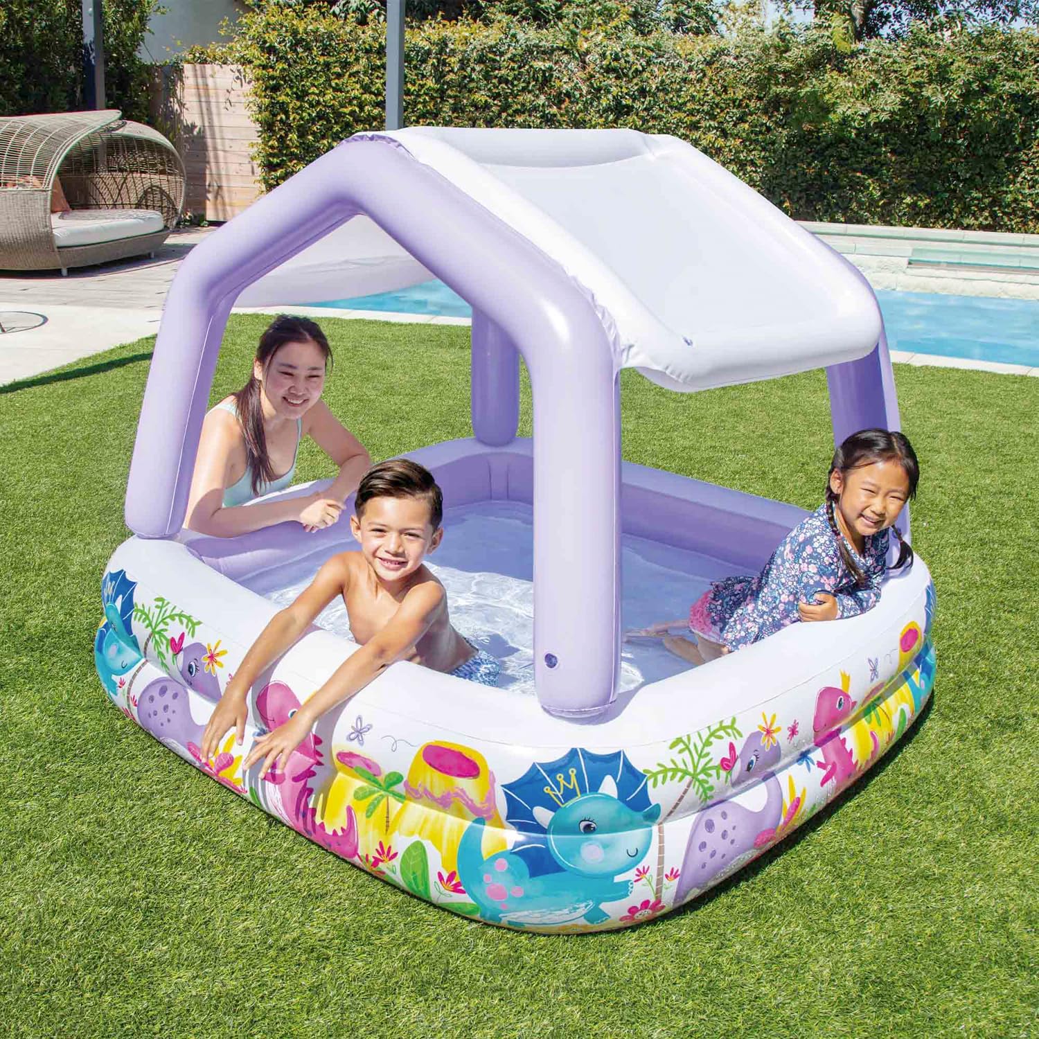 Intex Inflatable Sun Shade Pool 157x157cm 280L