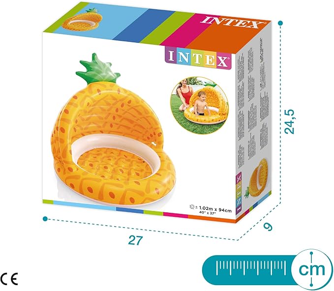 Intex Pineapple Inflatable Baby Pool 1.47m 45L